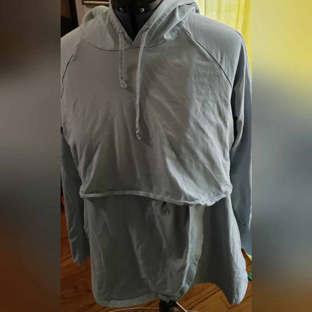 Mint Blue nursing hoodie. - Picture 2 of 4